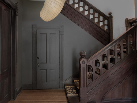ridge house cameron residence stairway  